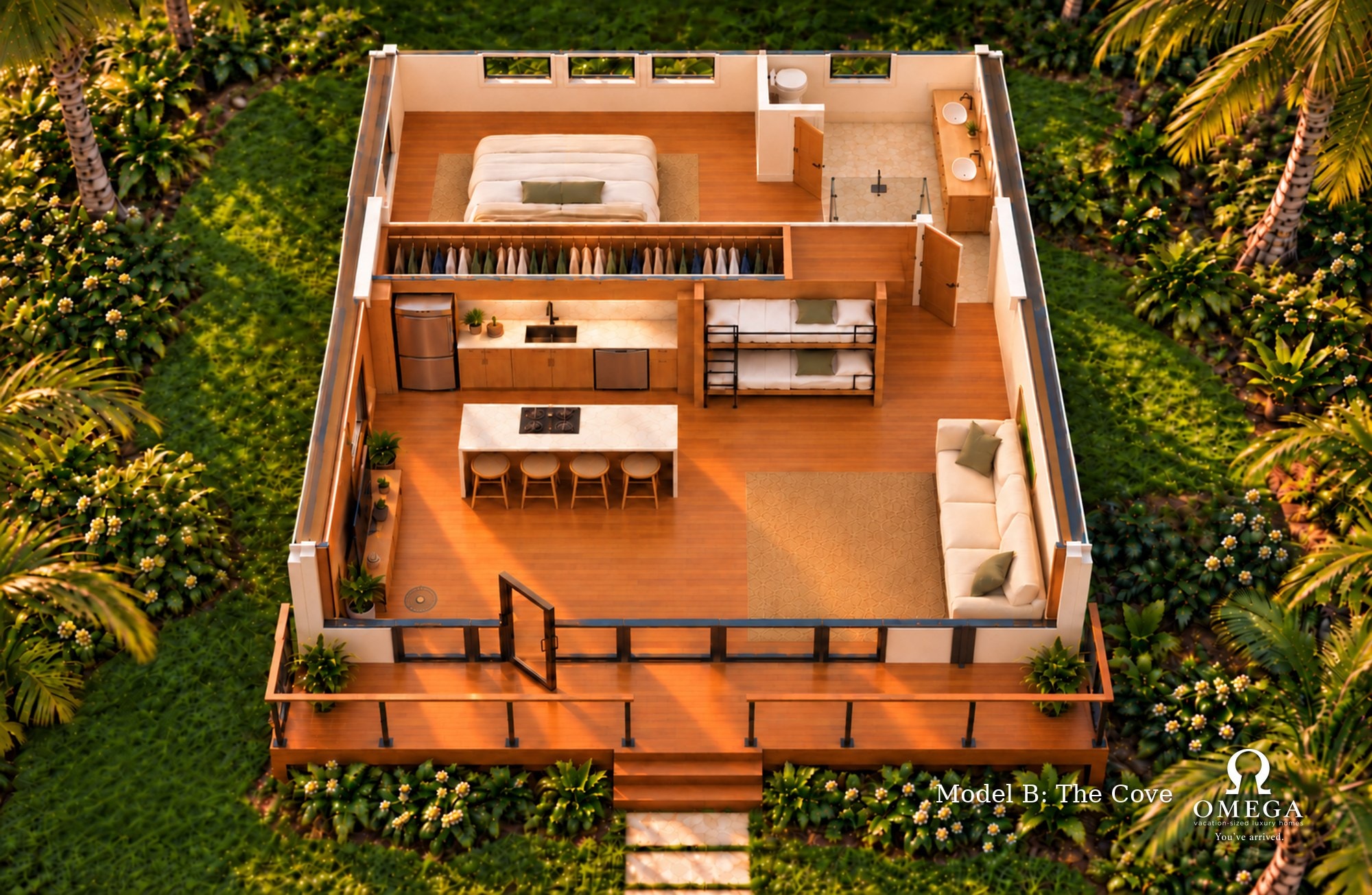Model B: The Cove — look inside